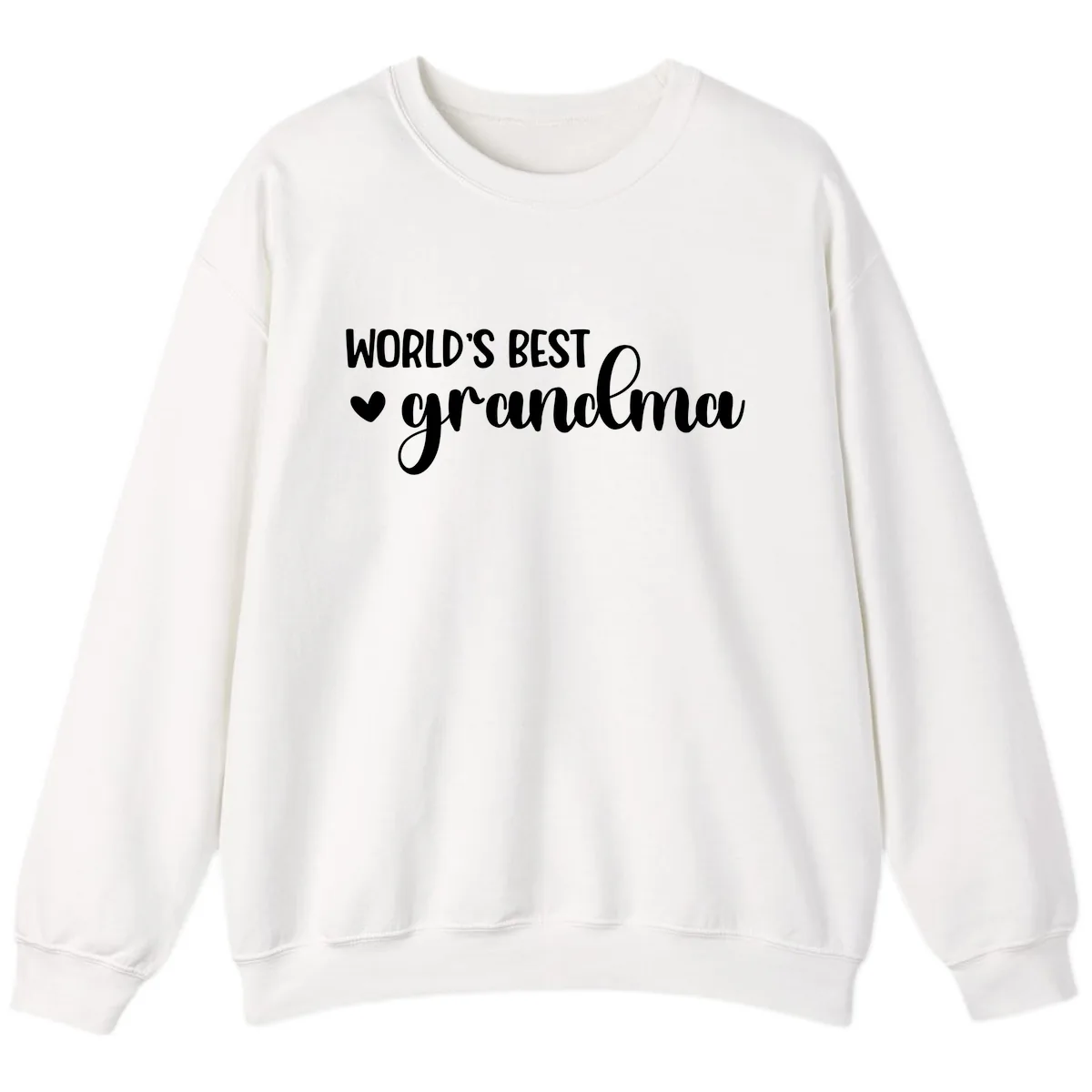 World's Best Grandma Typography Sweatshirt in White
