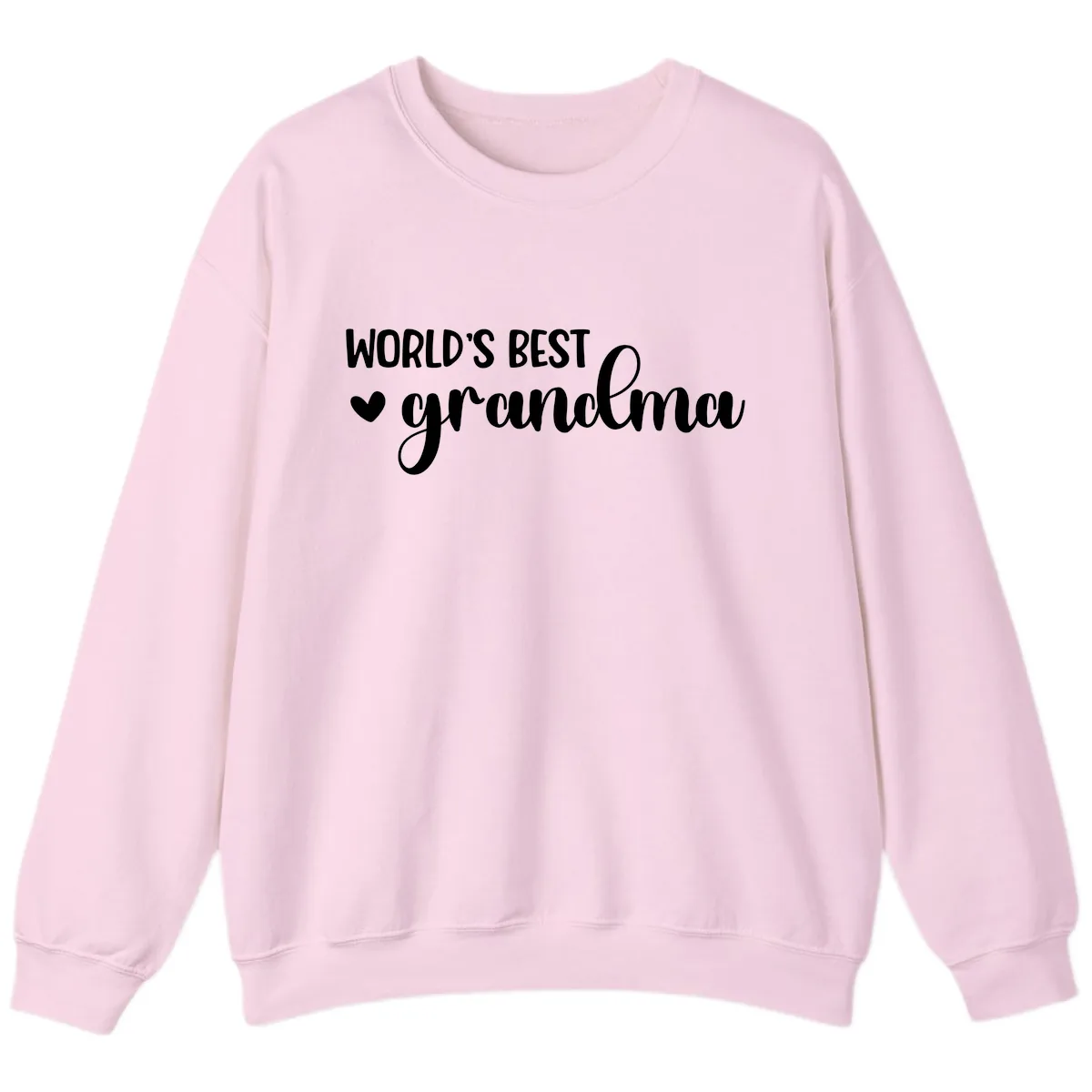 World's Best Grandma Typography Sweatshirt in Light Pink