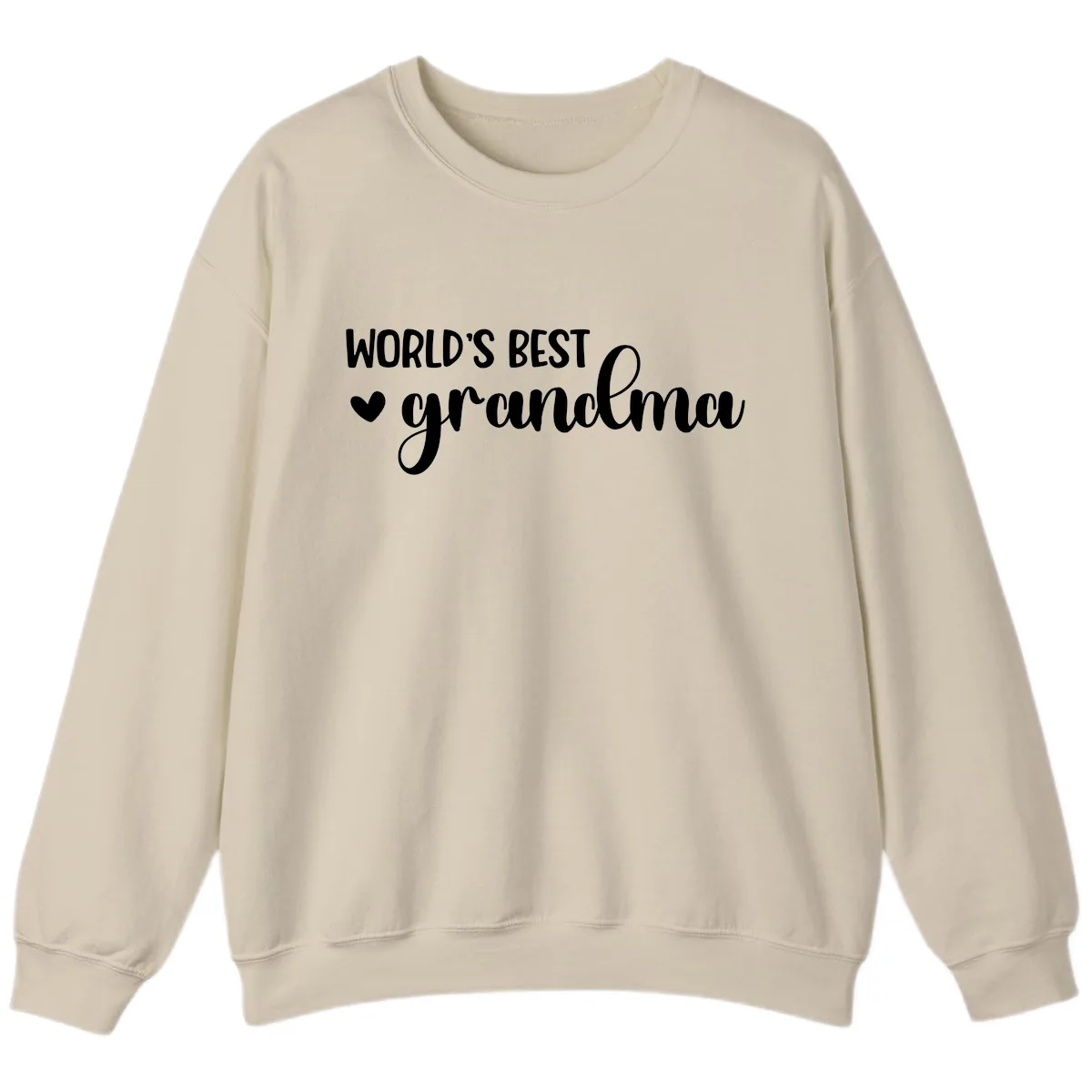 World's Best Grandma Typography Sweatshirt in Sand