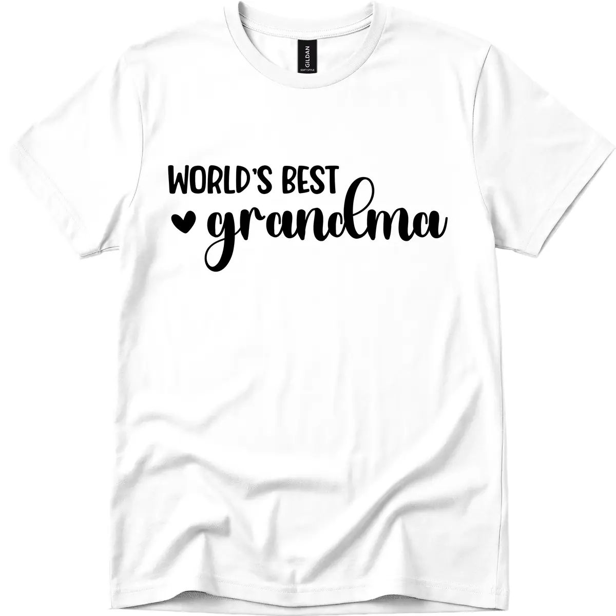 World's Best Grandma Typography T-Shirt in White