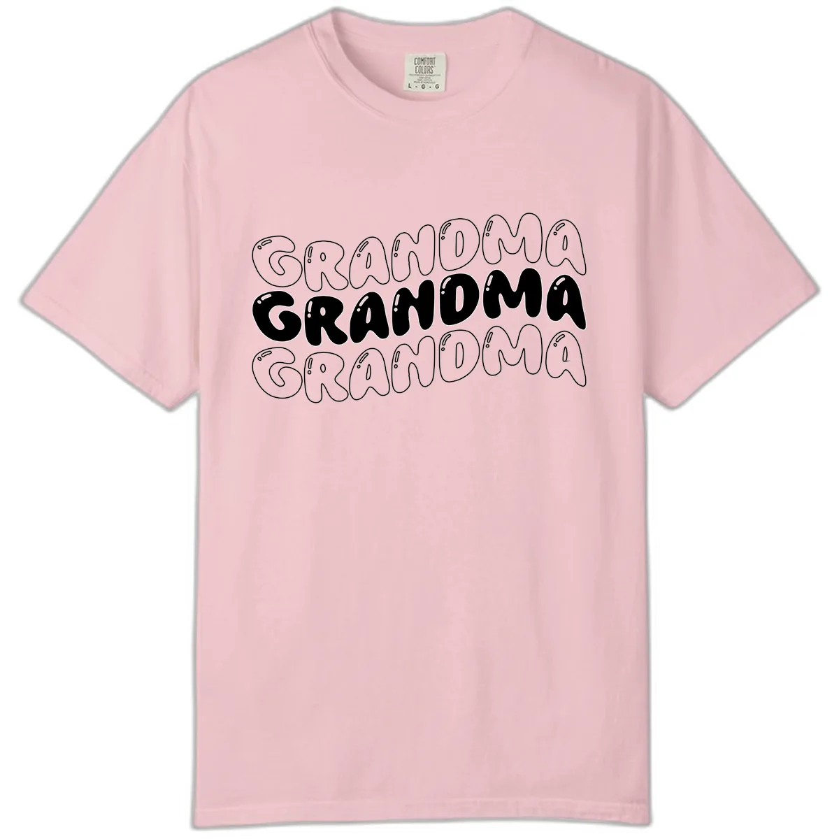 Grandma Bubble Letter Design Comfort Color in Blossom