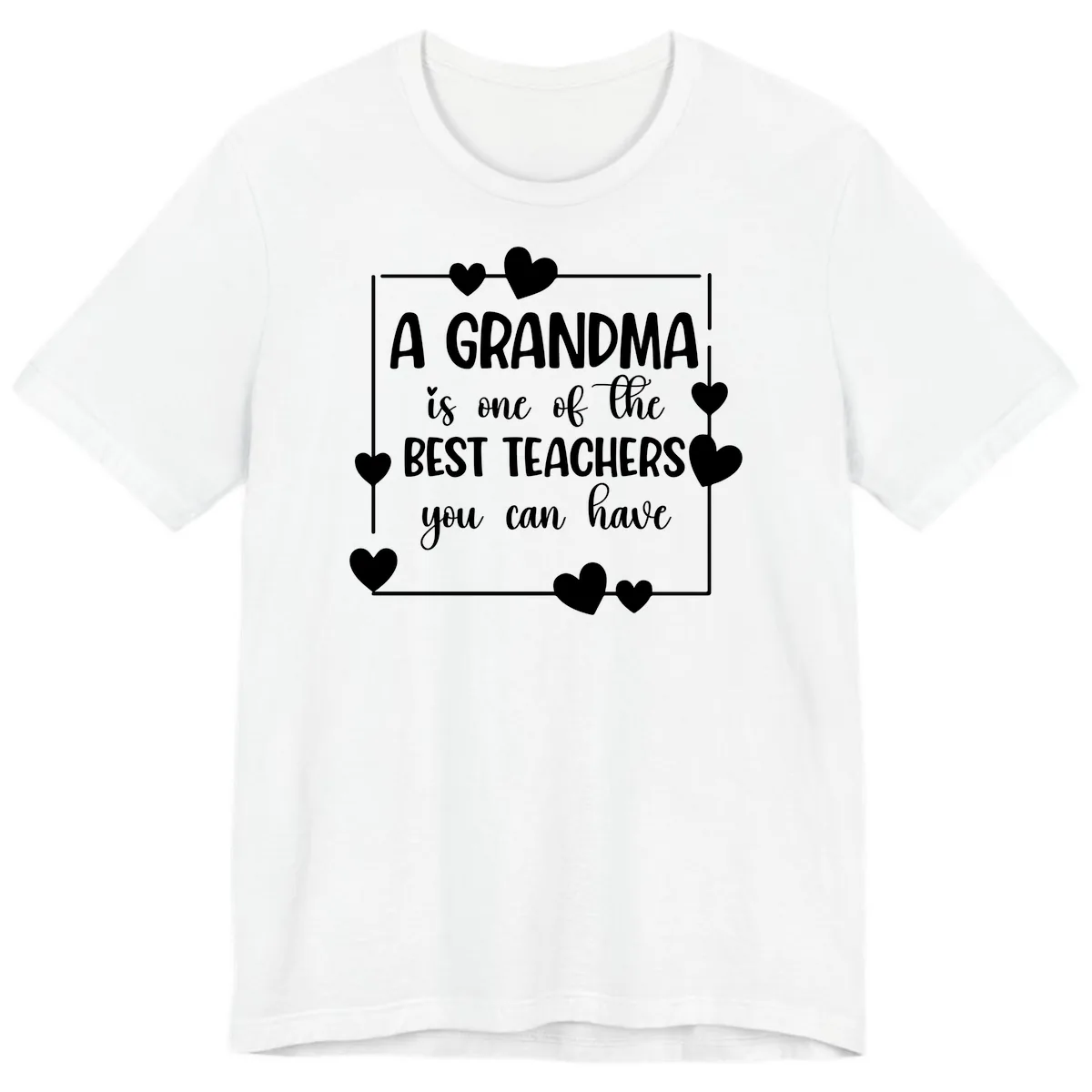 Grandma Is A Best Teacher Design Premium T-Shirt in White