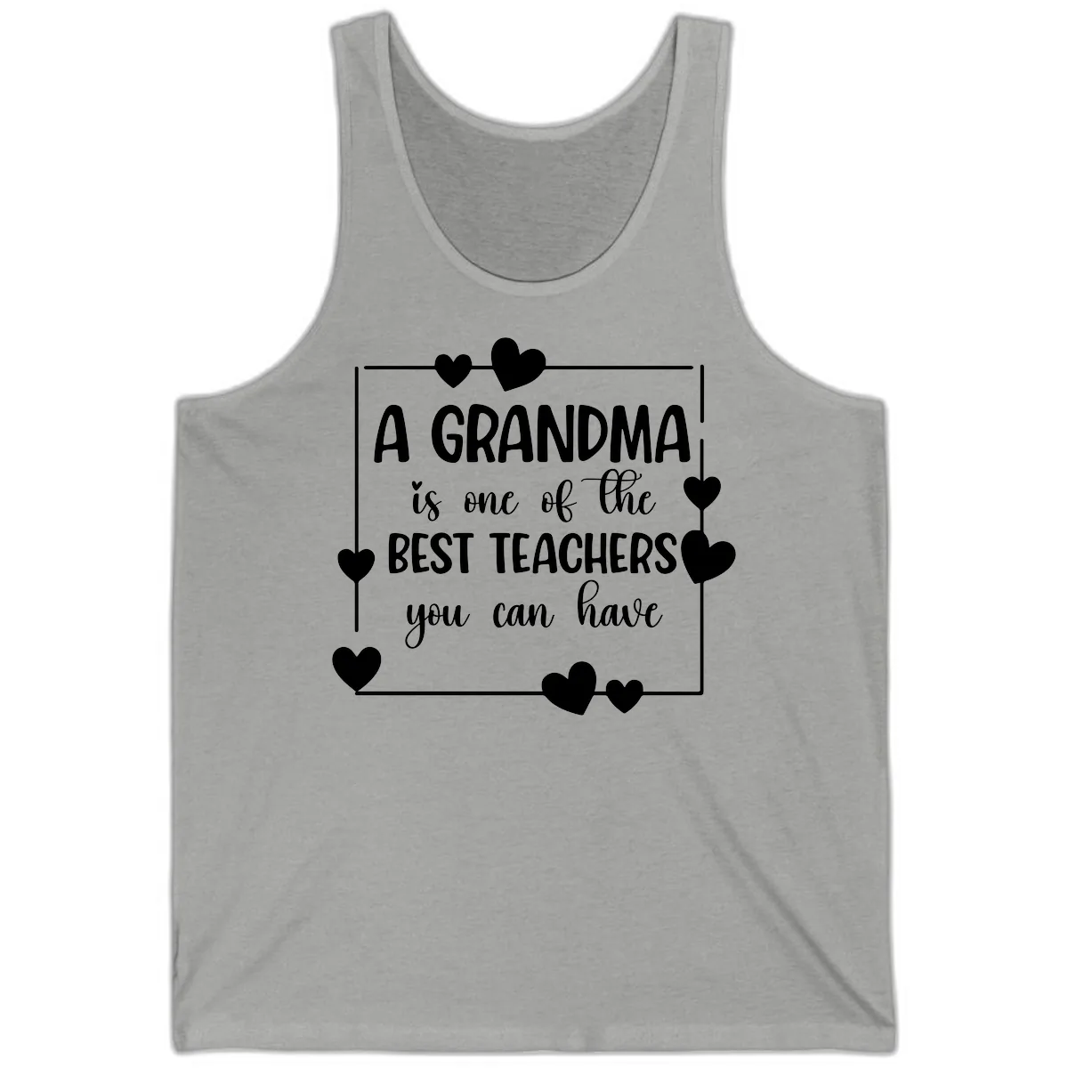Grandma Is A Best Teacher Design Tank in Athletic Heather