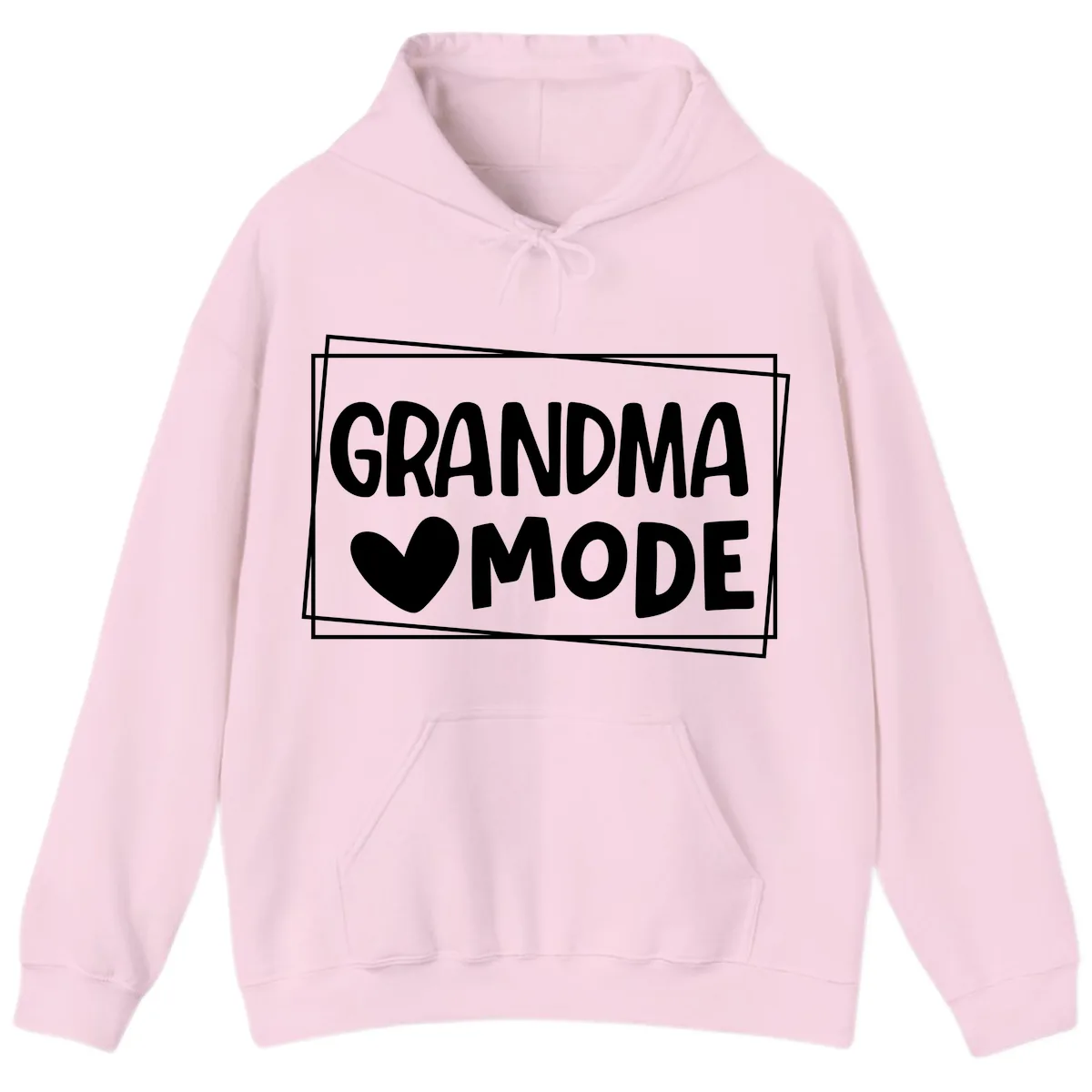 Grandma Mode Activated Shirt Hoodie in Light Pink