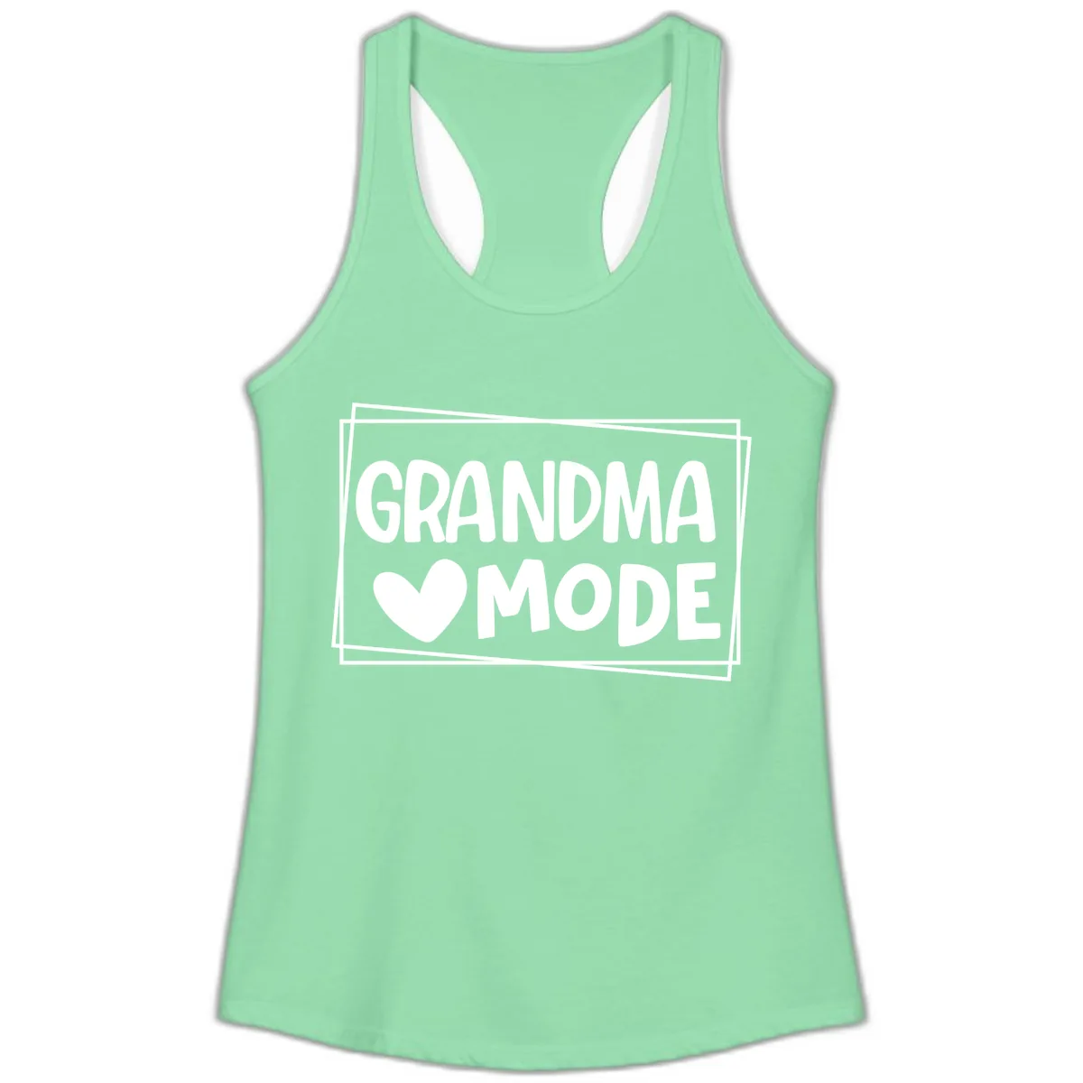 Grandma Mode Activated Shirt Ladies Tank in Solid Mint