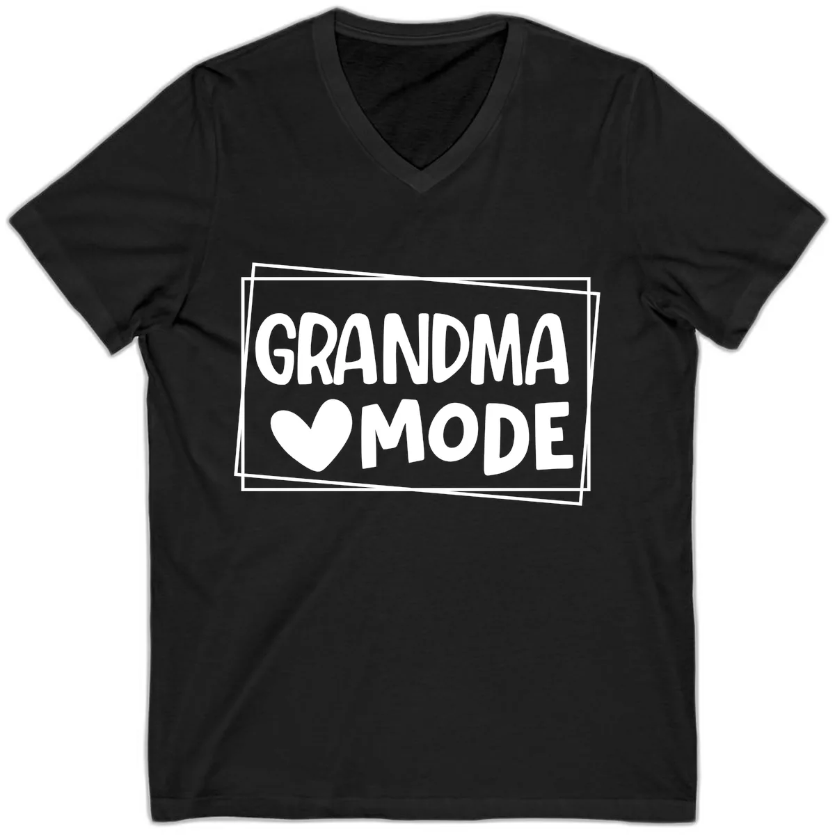 Grandma Mode Activated Shirt V-Neck in Black