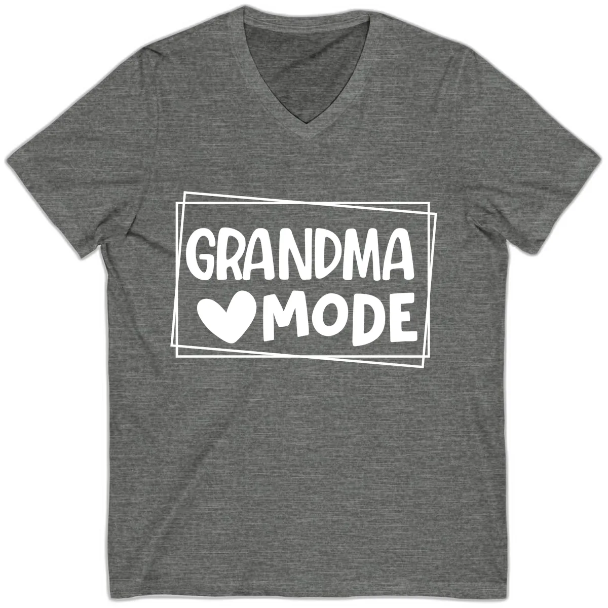 Grandma Mode Activated Shirt V-Neck in Deep Heather