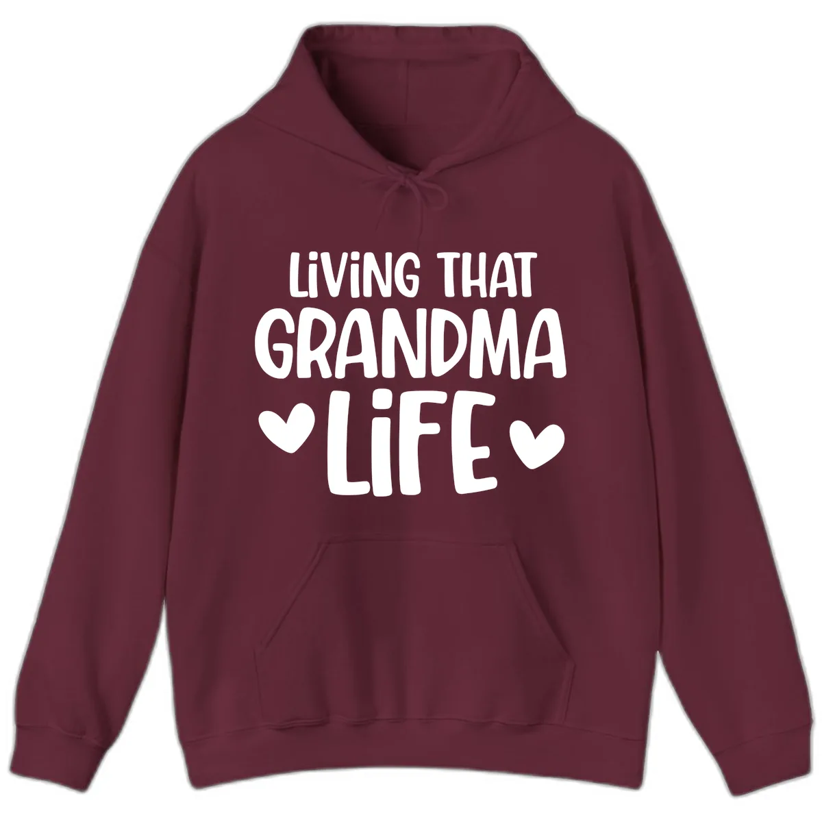 Living That Grandma Life Hoodie in Maroon