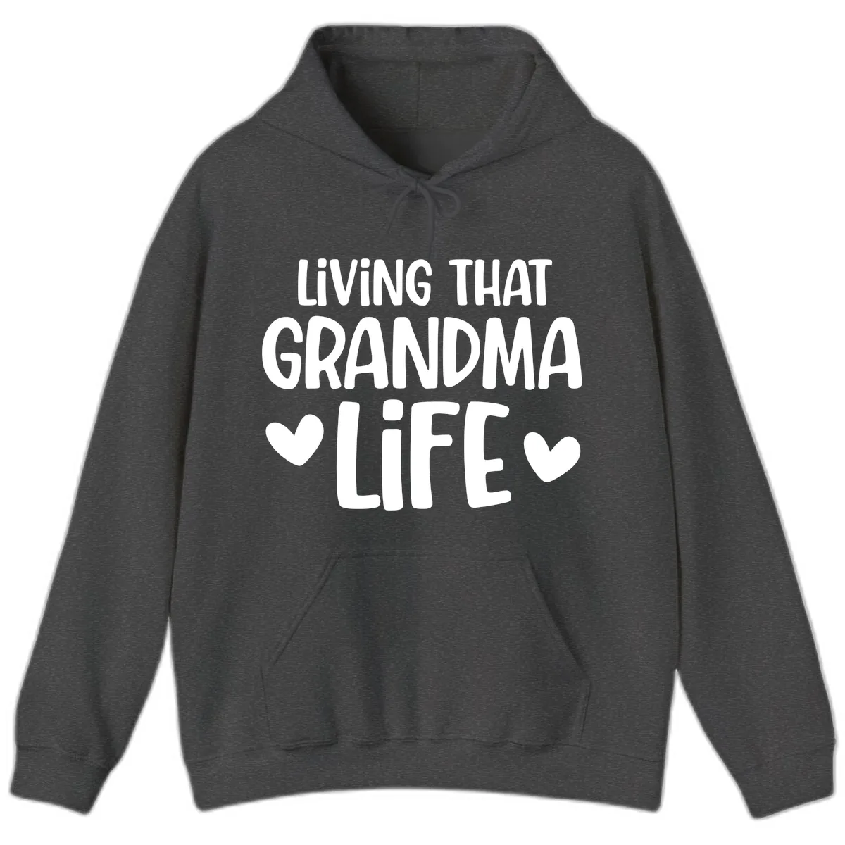 Living That Grandma Life Hoodie in Dark Heather