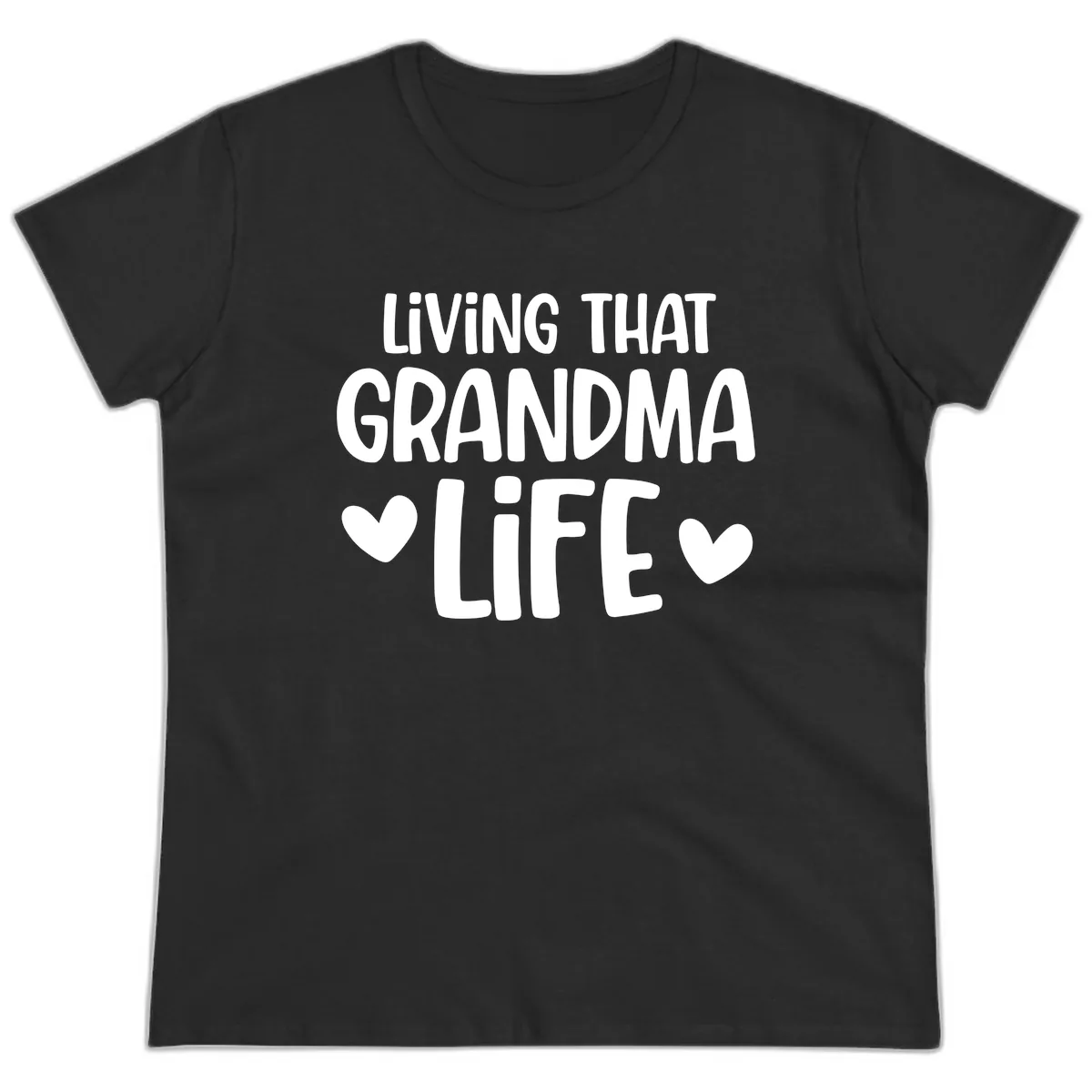 Living That Grandma Life Ladies Tee in Black