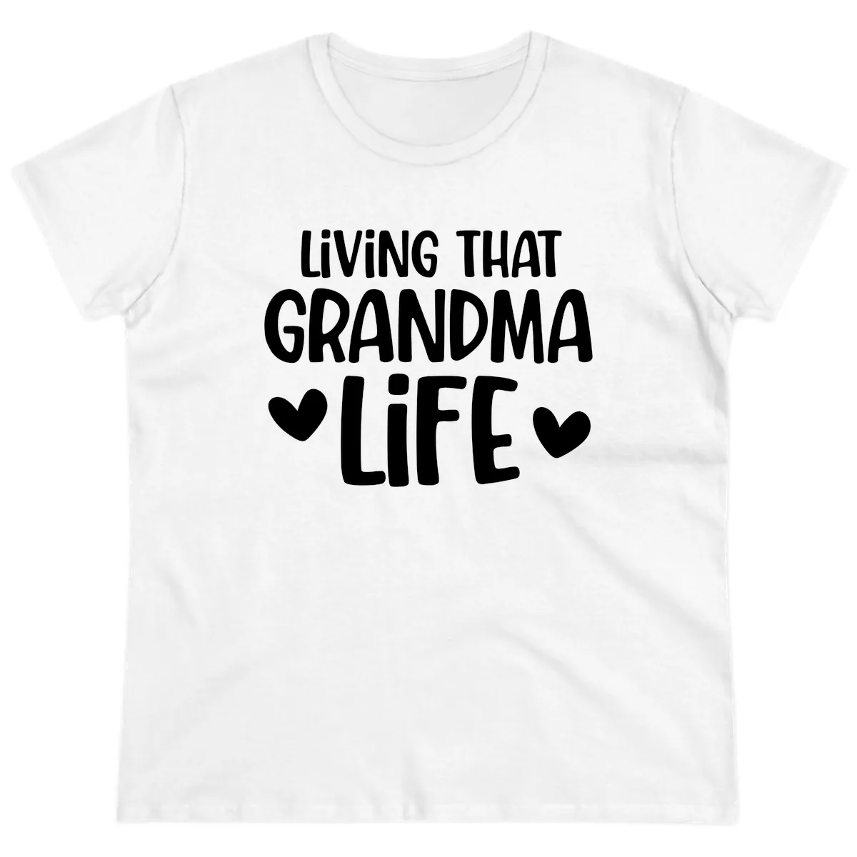 Living That Grandma Life Ladies Tee in White