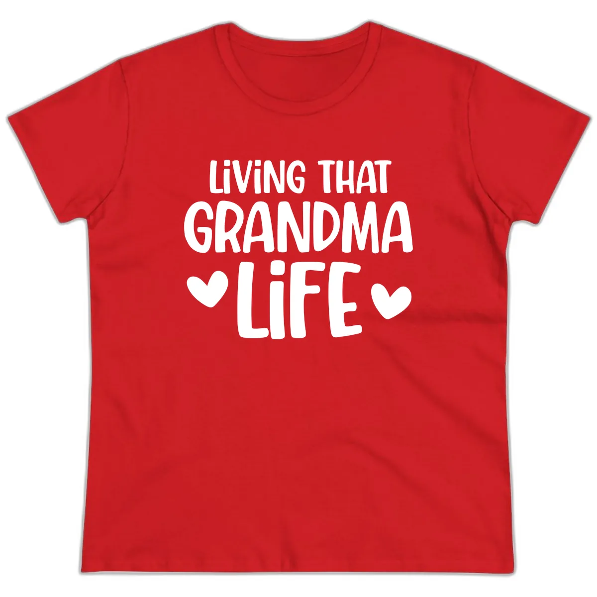 Living That Grandma Life Ladies Tee in Red