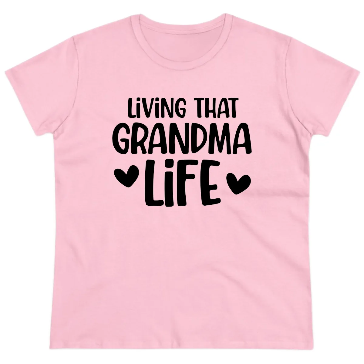 Living That Grandma Life Ladies Tee in Light Pink