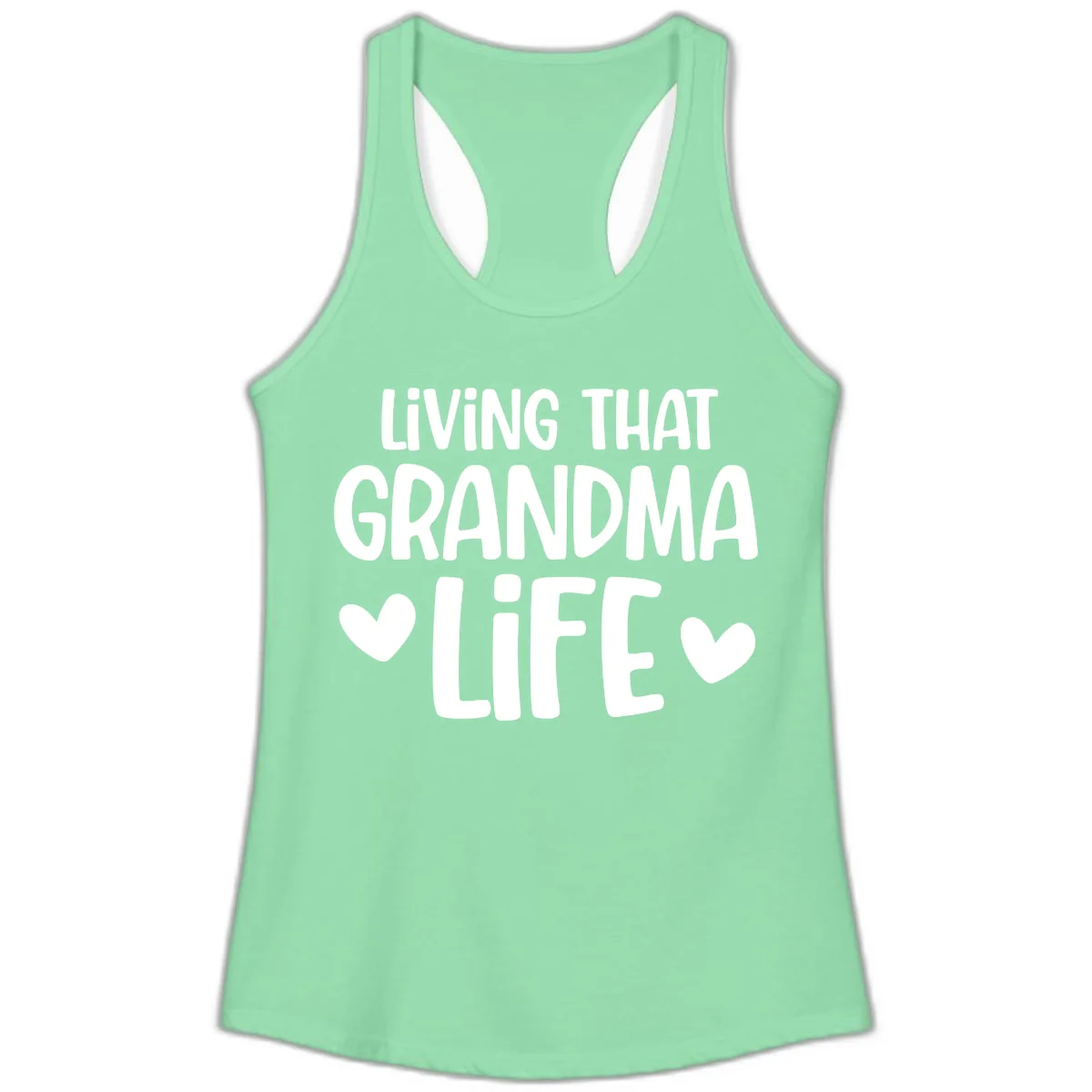 Living That Grandma Life Ladies Tank in Solid Mint
