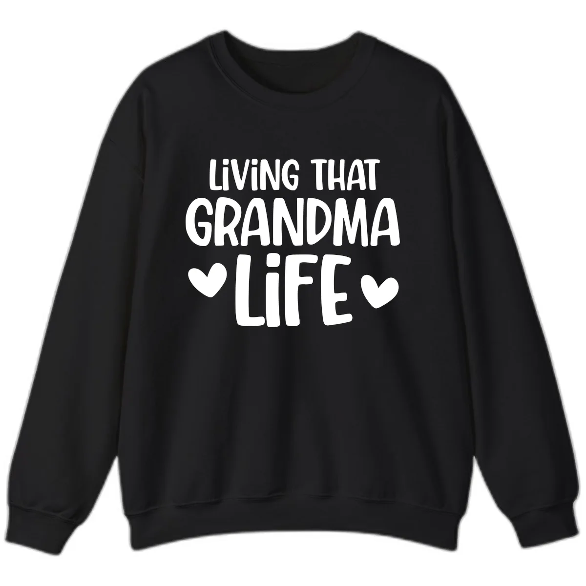 Living That Grandma Life Sweatshirt in Black