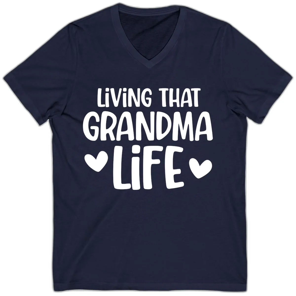 Living That Grandma Life V-Neck in Navy