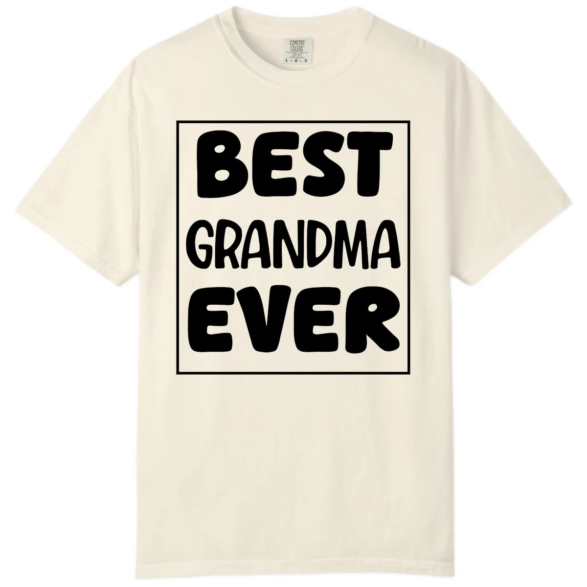 Best Grandma Ever Typography Design Comfort Color in Ivory