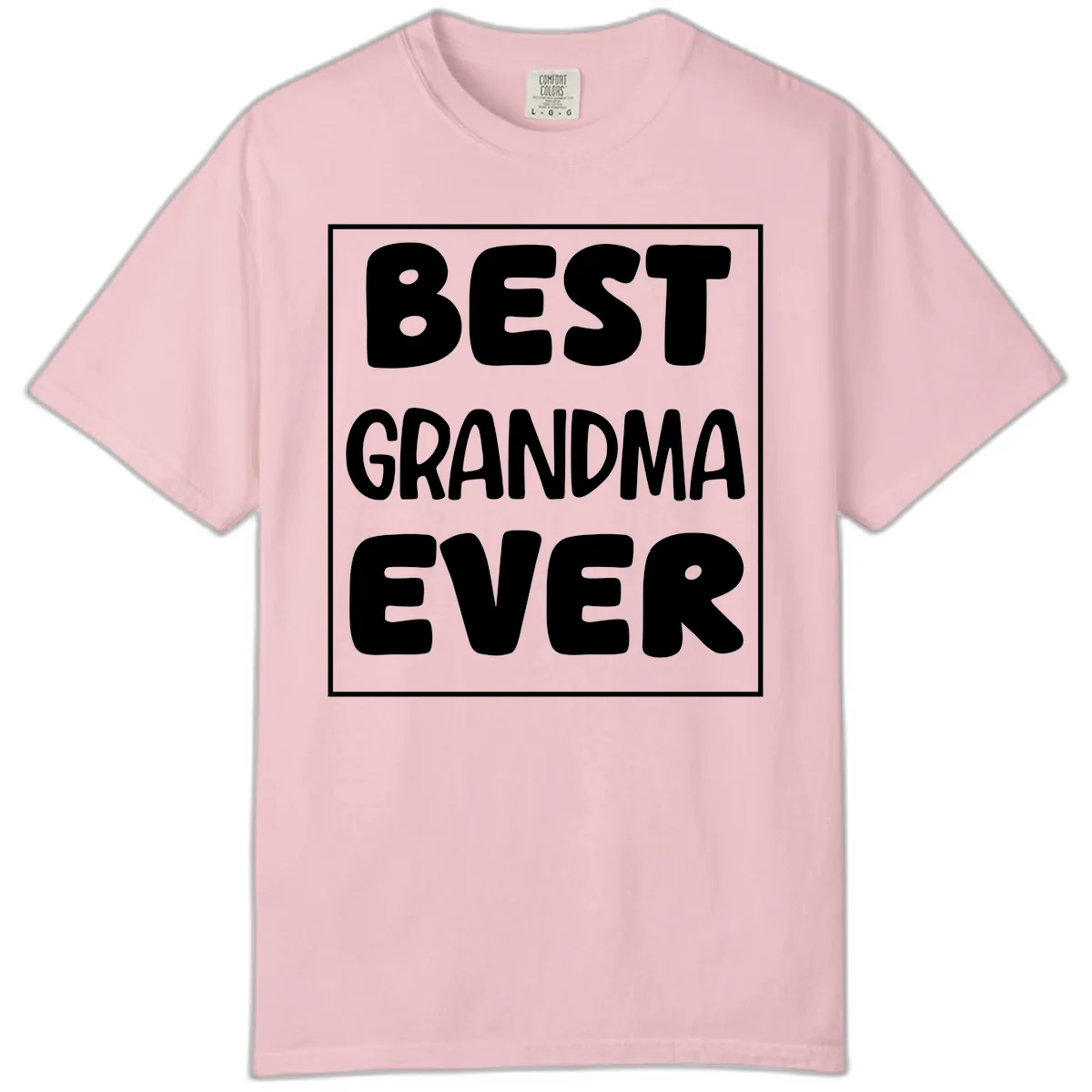 Best Grandma Ever Typography Design Comfort Color in Blossom