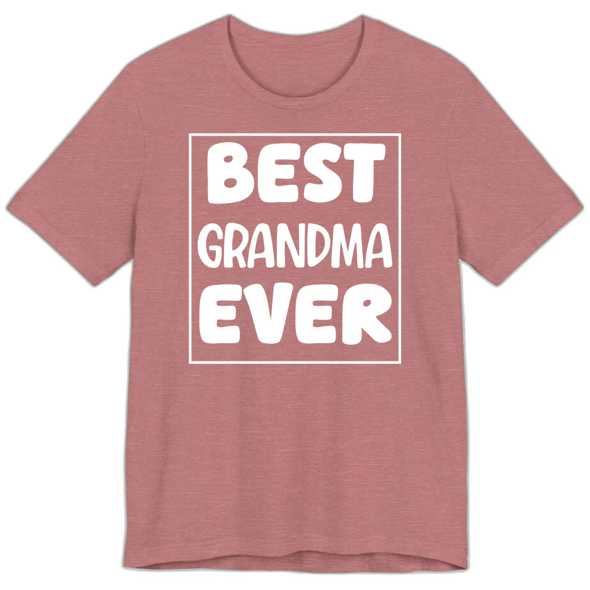 Best Grandma Ever Typography Design Premium T-Shirt in Heather Mauve