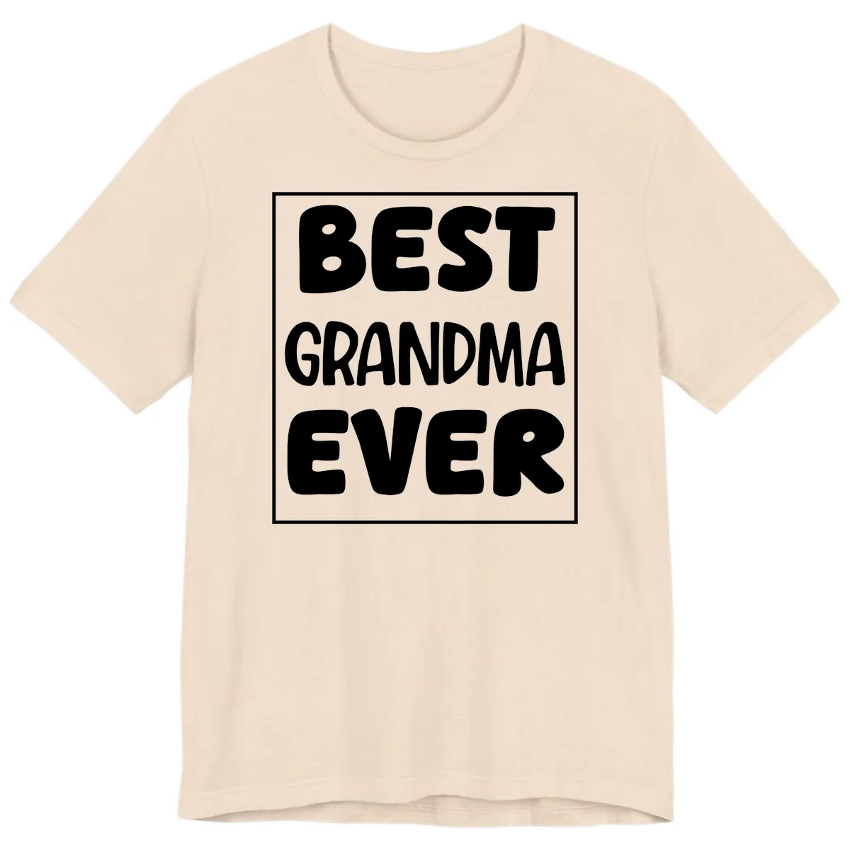 Best Grandma Ever Typography Design Premium T-Shirt in Soft Cream