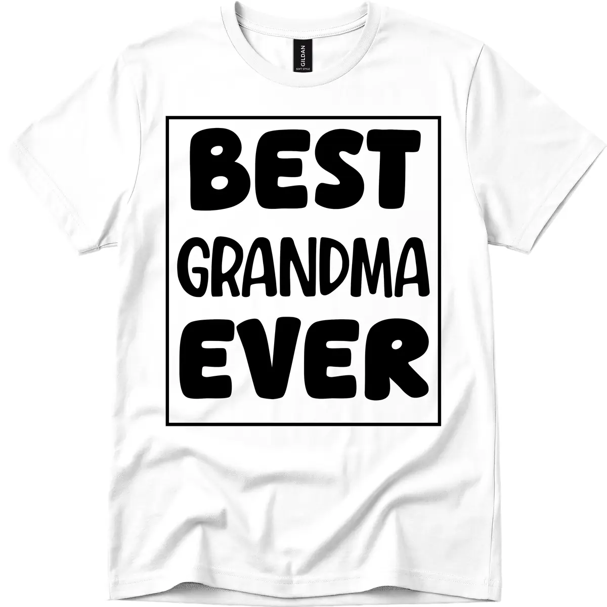Best Grandma Ever Typography Design T-Shirt in White