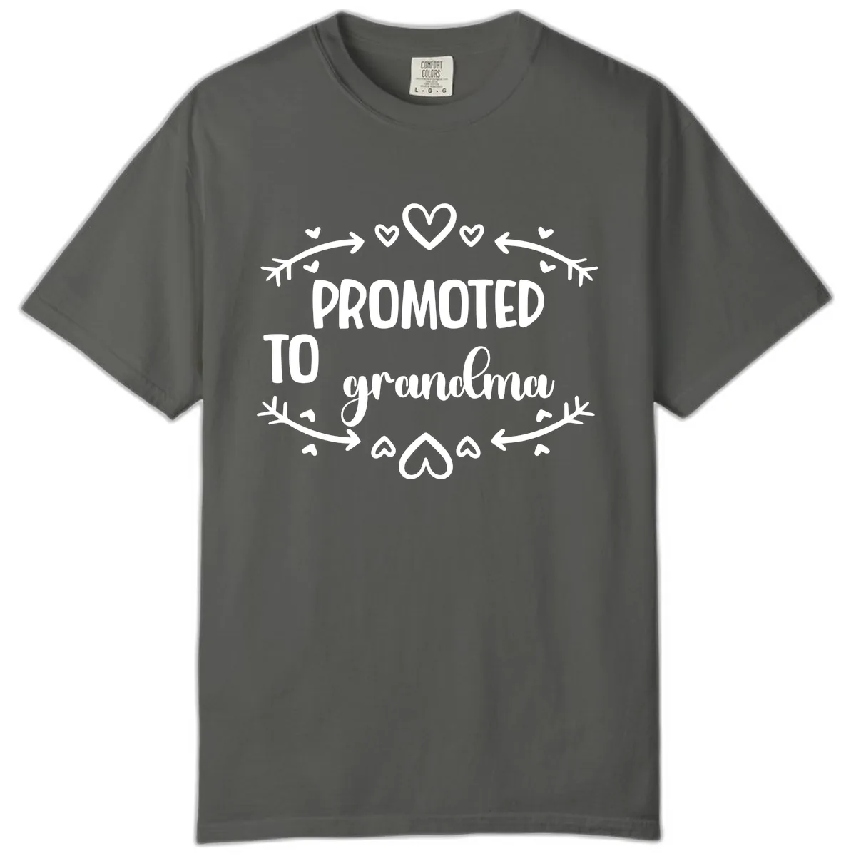 Promoted To Grandma Announcement Comfort Color in Pepper