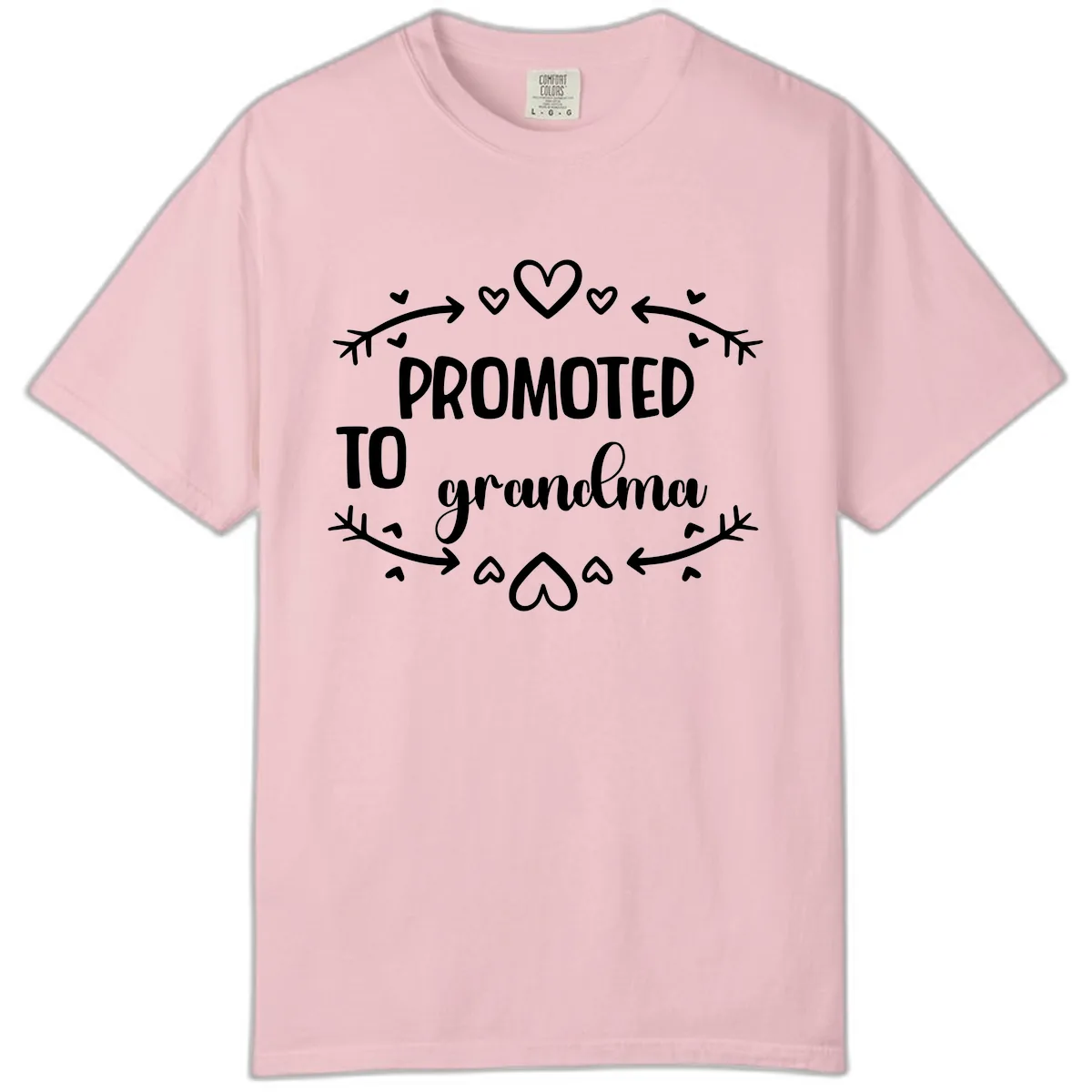 Promoted To Grandma Announcement Comfort Color in Blossom