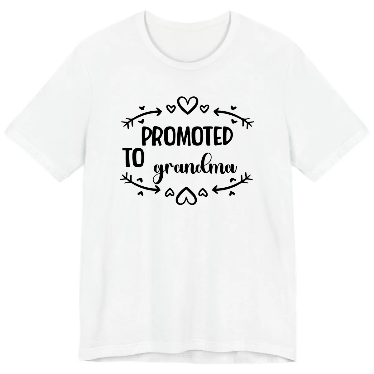 Promoted To Grandma Announcement Premium T-Shirt in White
