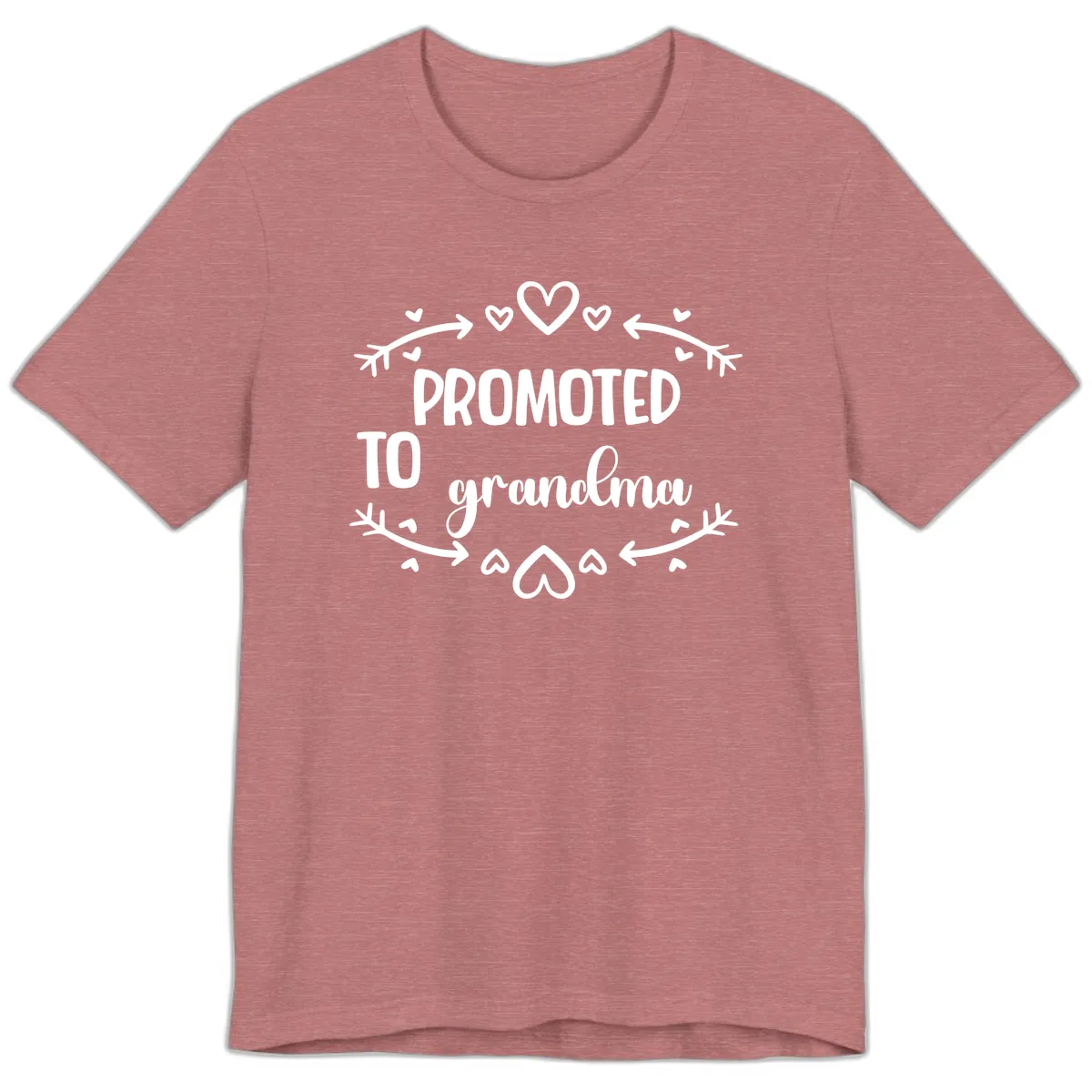 Promoted To Grandma Announcement Premium T-Shirt in Heather Mauve