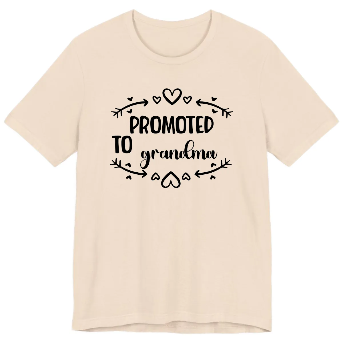 Promoted To Grandma Announcement Premium T-Shirt in Soft Cream