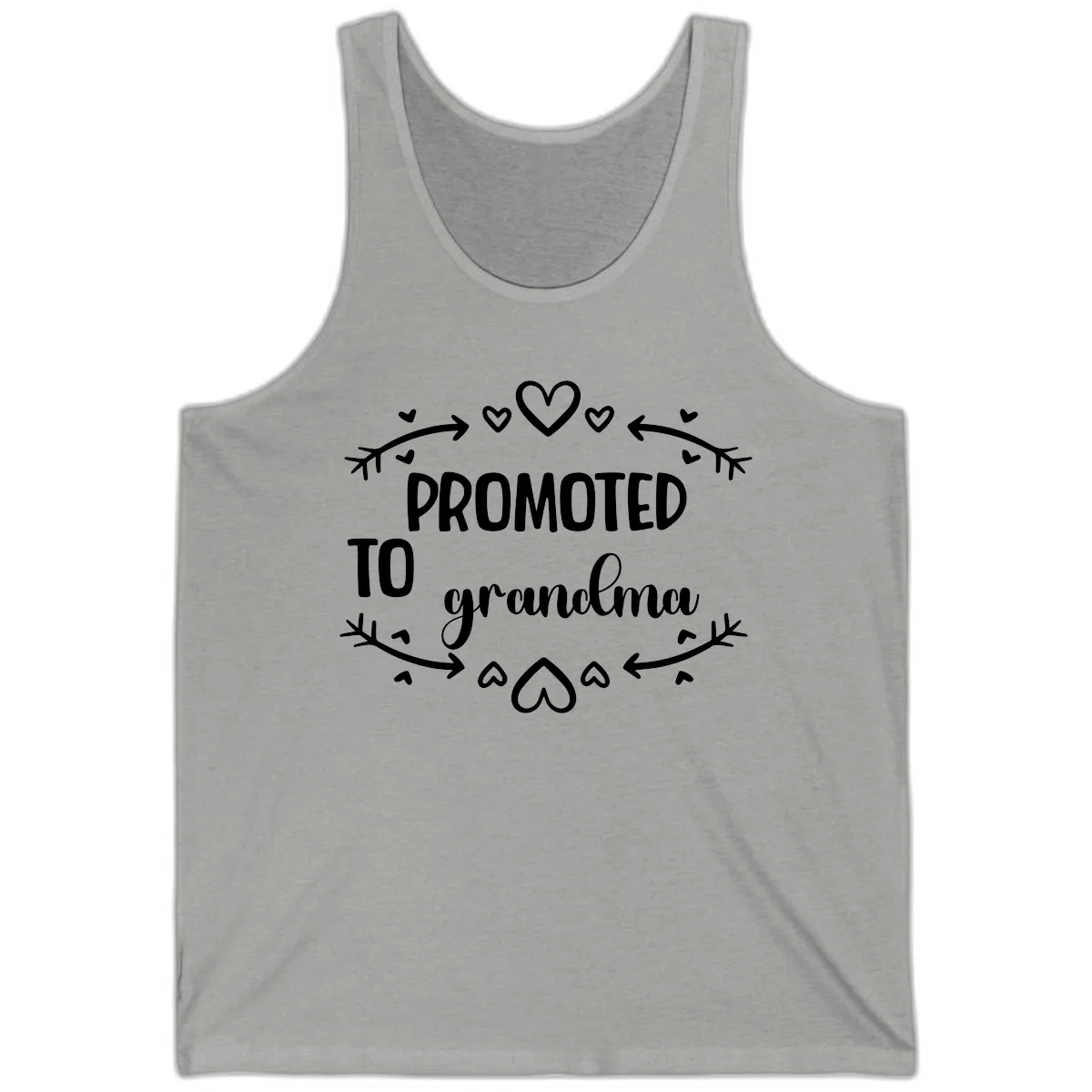 Promoted To Grandma Announcement Tank in Athletic Heather