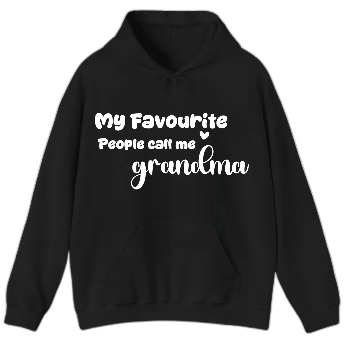 My Favourite People Call Me Grandma Hoodie in Black