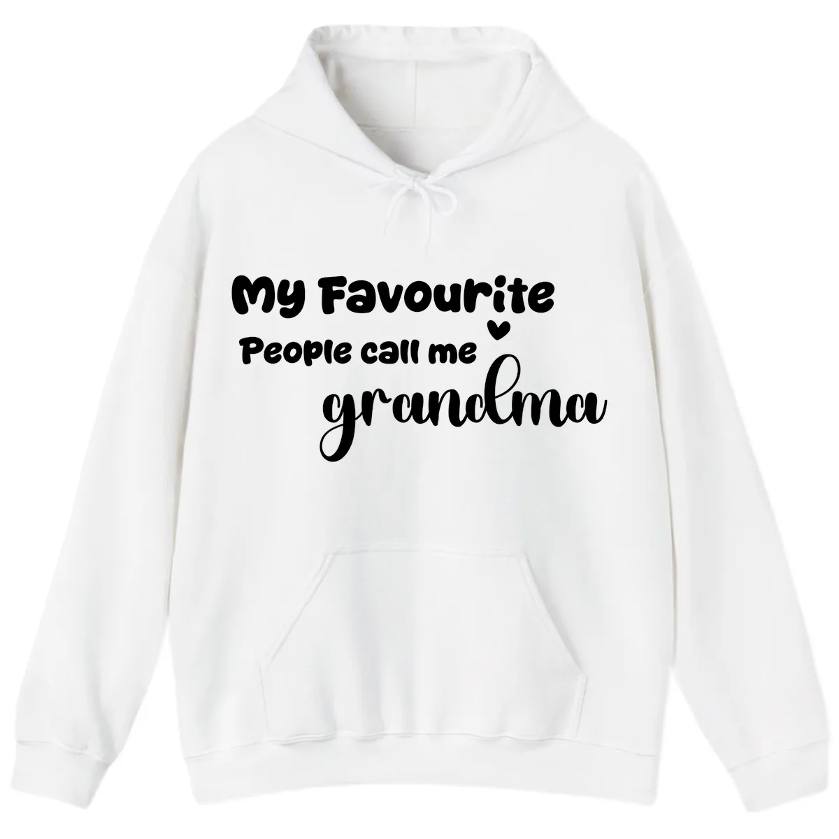 My Favourite People Call Me Grandma Hoodie in White