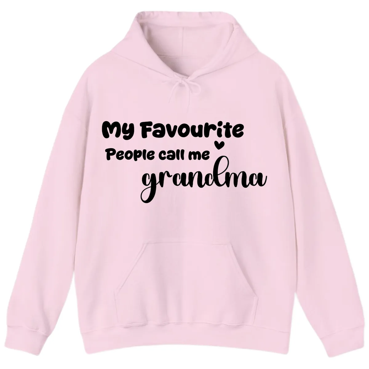 My Favourite People Call Me Grandma Hoodie in Light Pink