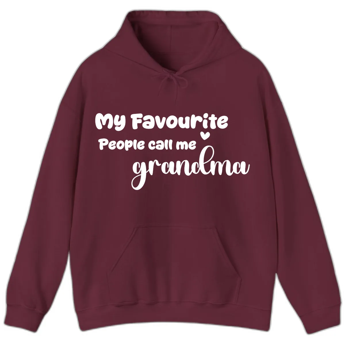 My Favourite People Call Me Grandma Hoodie in Maroon