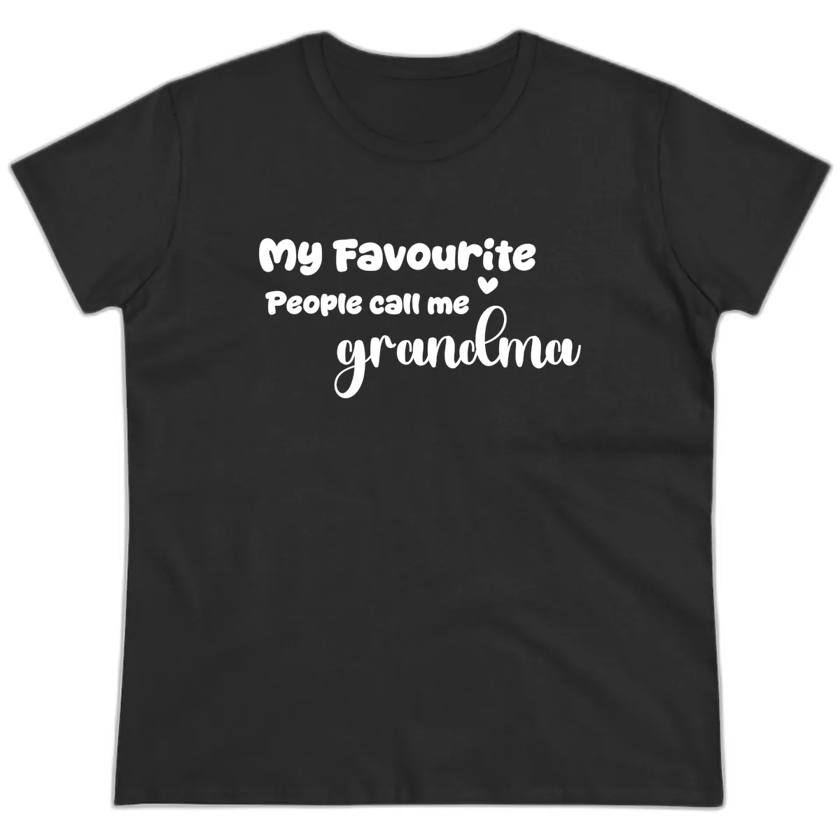 My Favourite People Call Me Grandma Ladies Tee in Black