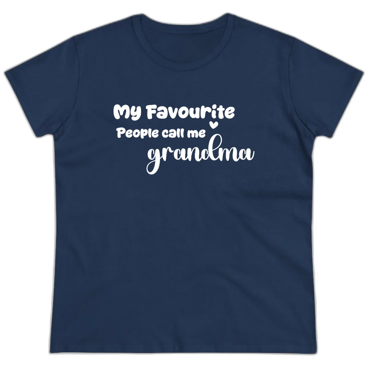 My Favourite People Call Me Grandma Ladies Tee in Navy