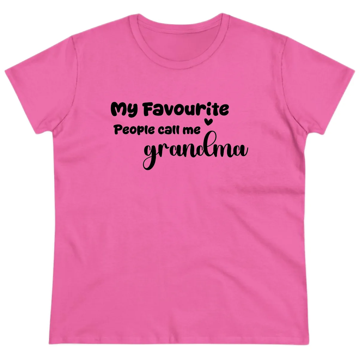 My Favourite People Call Me Grandma Ladies Tee in Azalea