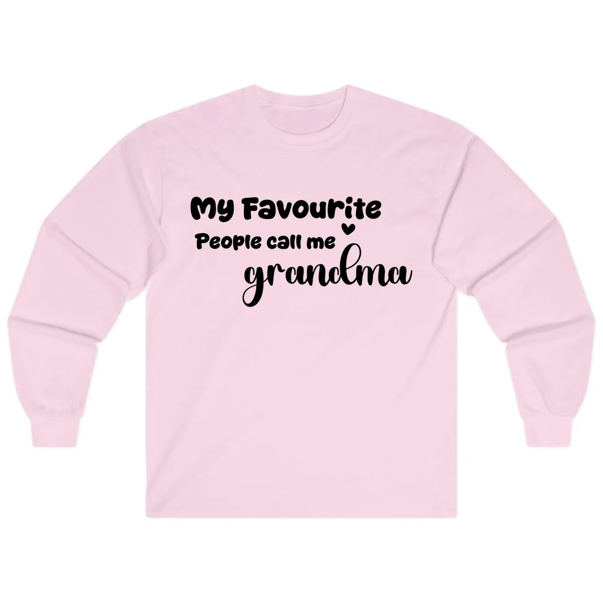 My Favourite People Call Me Grandma Long Sleeve in Light Pink