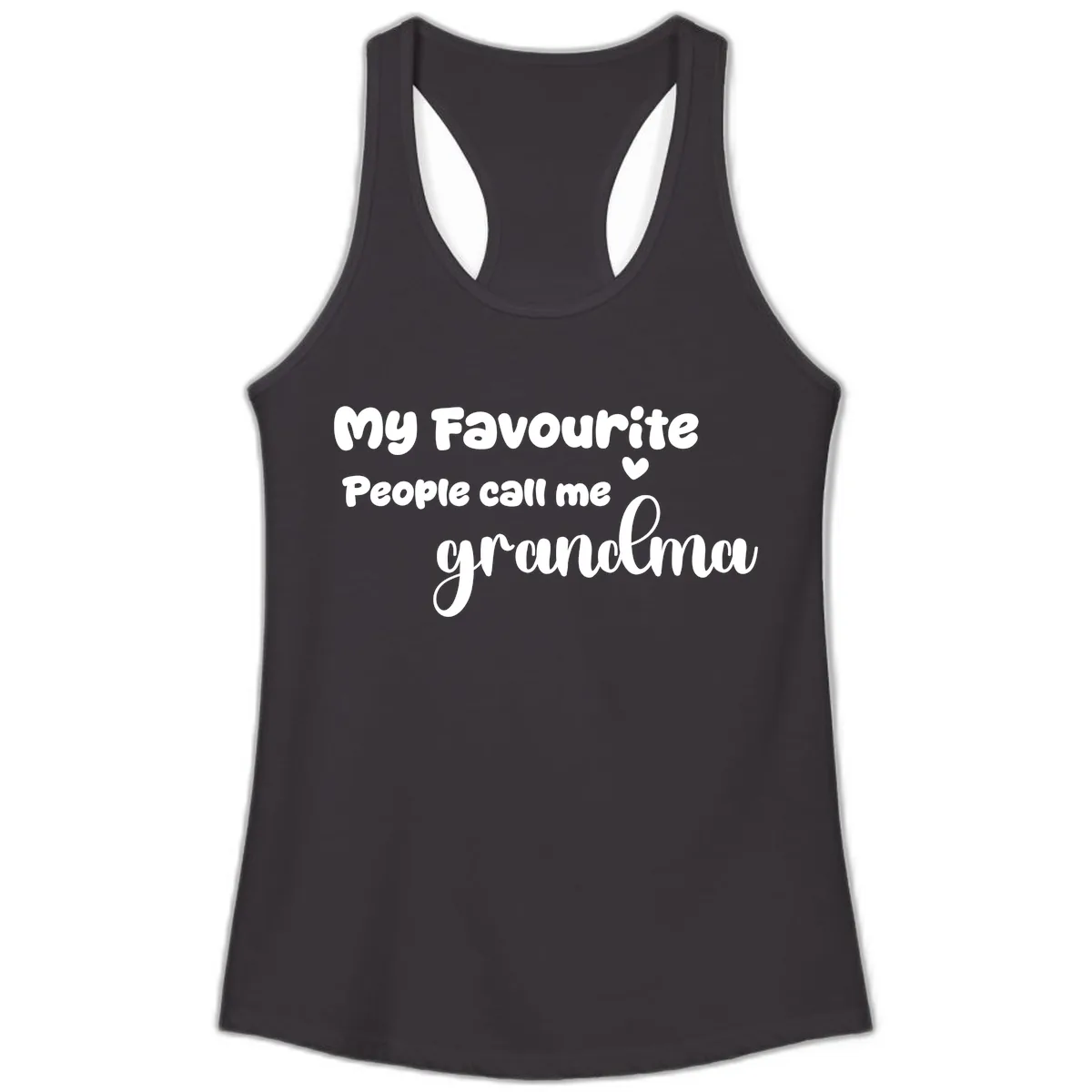 My Favourite People Call Me Grandma Ladies Tank in Black