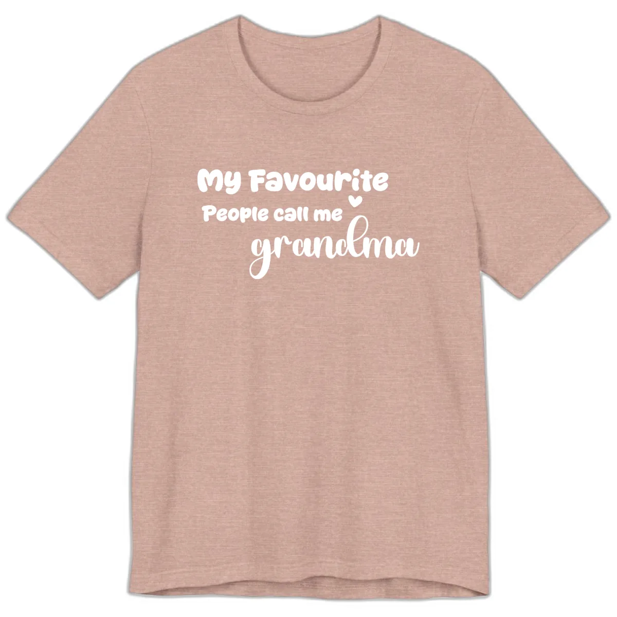 My Favourite People Call Me Grandma Premium T-Shirt in Heather Prism Peach
