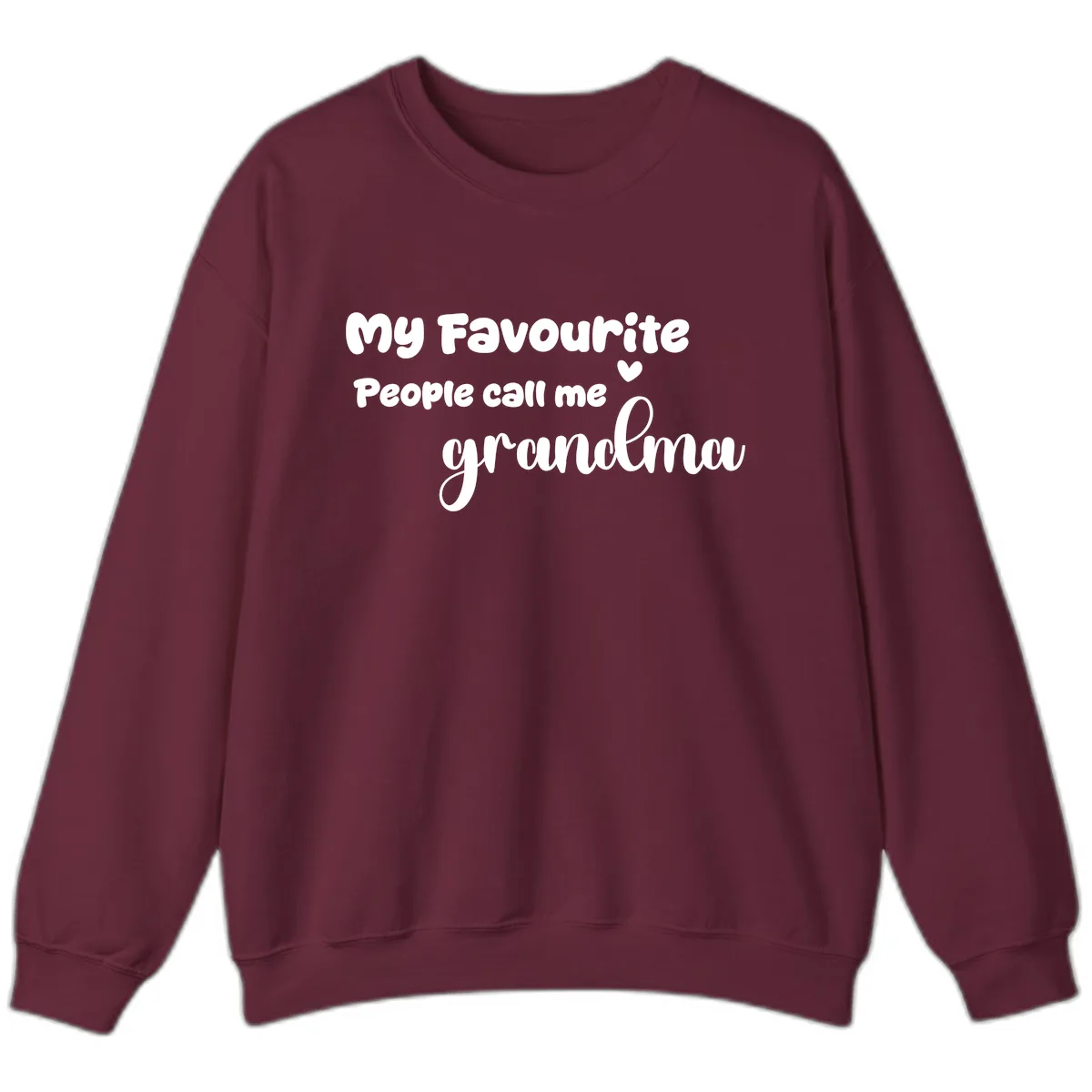 My Favourite People Call Me Grandma Sweatshirt in Maroon