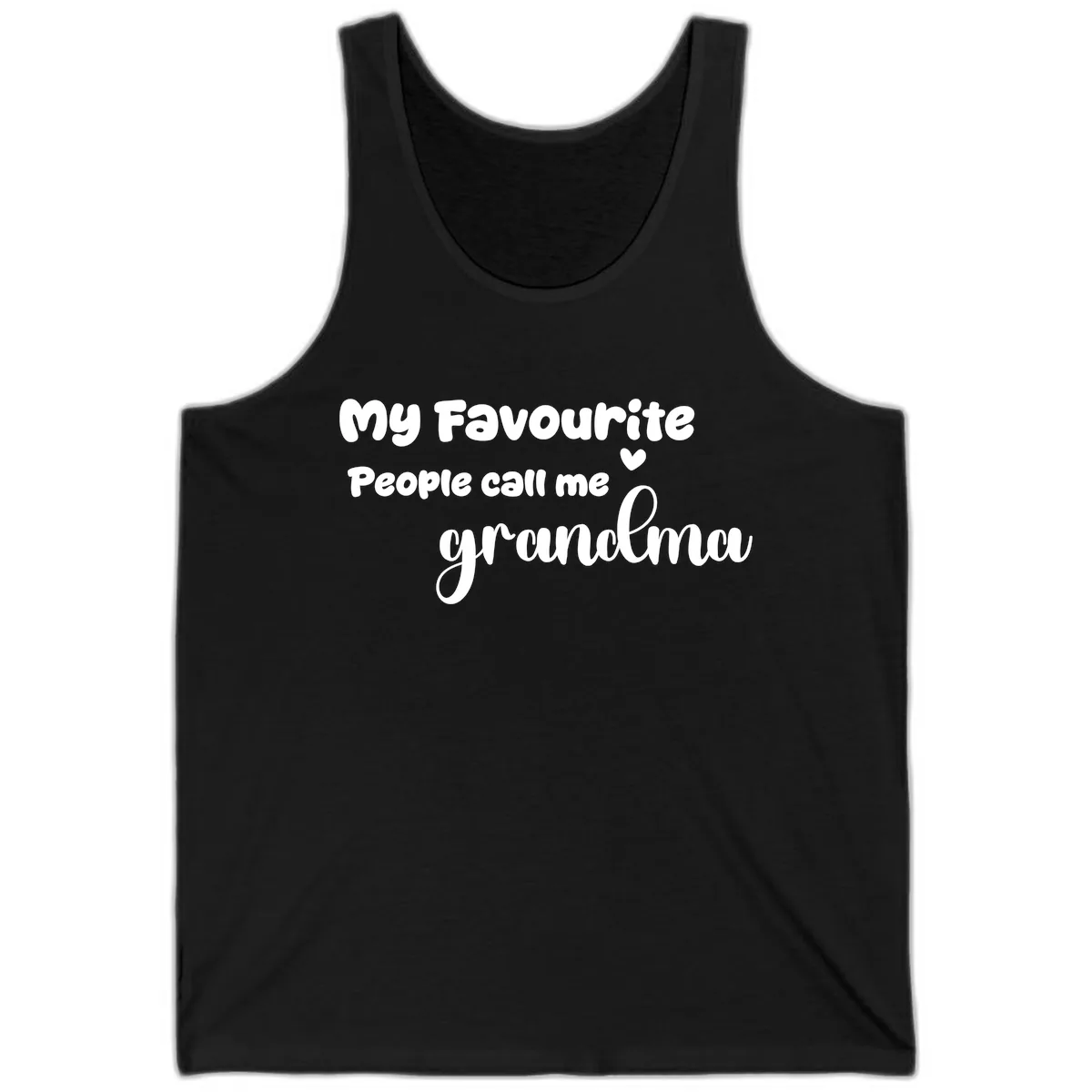 My Favourite People Call Me Grandma Tank in Black