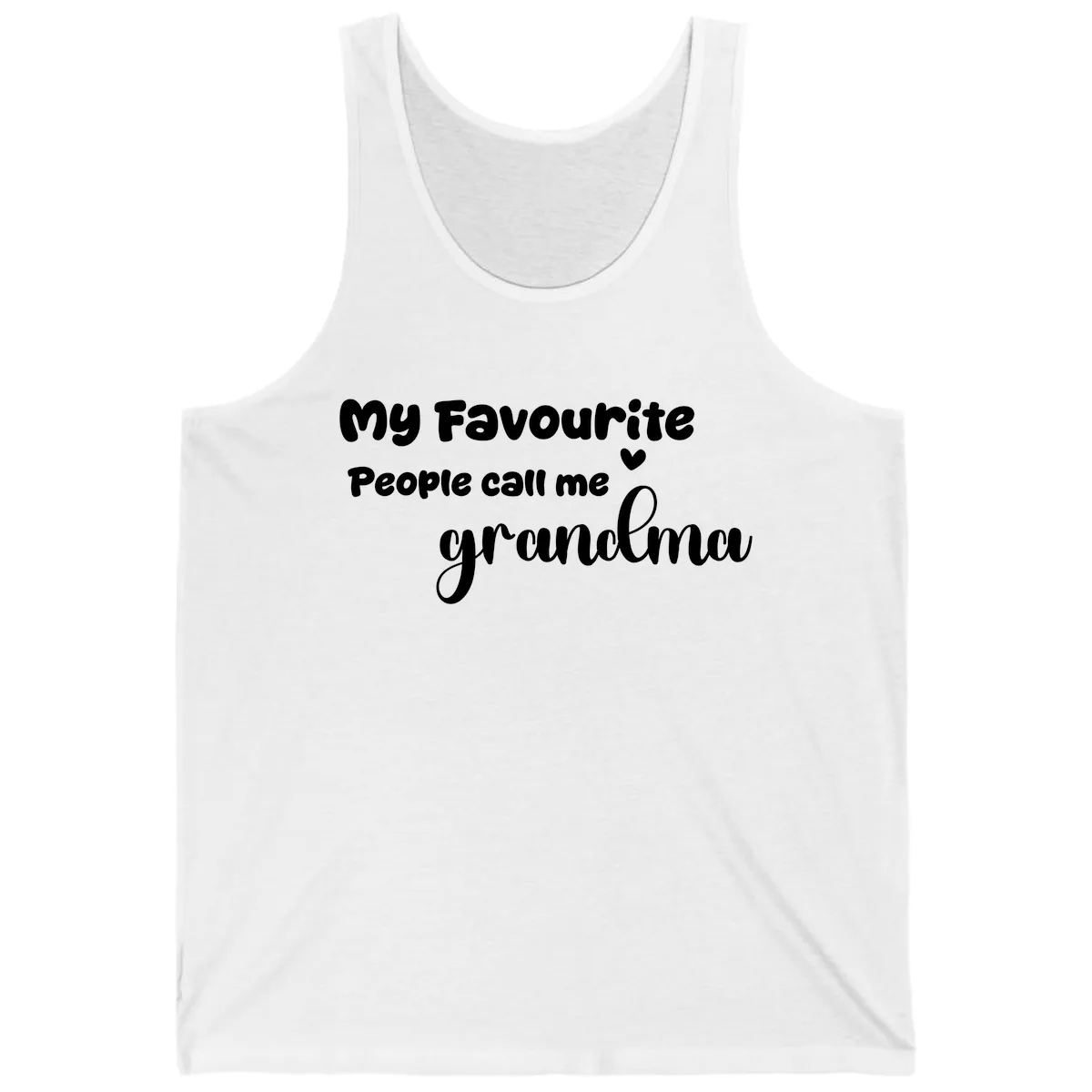 My Favourite People Call Me Grandma Tank in White