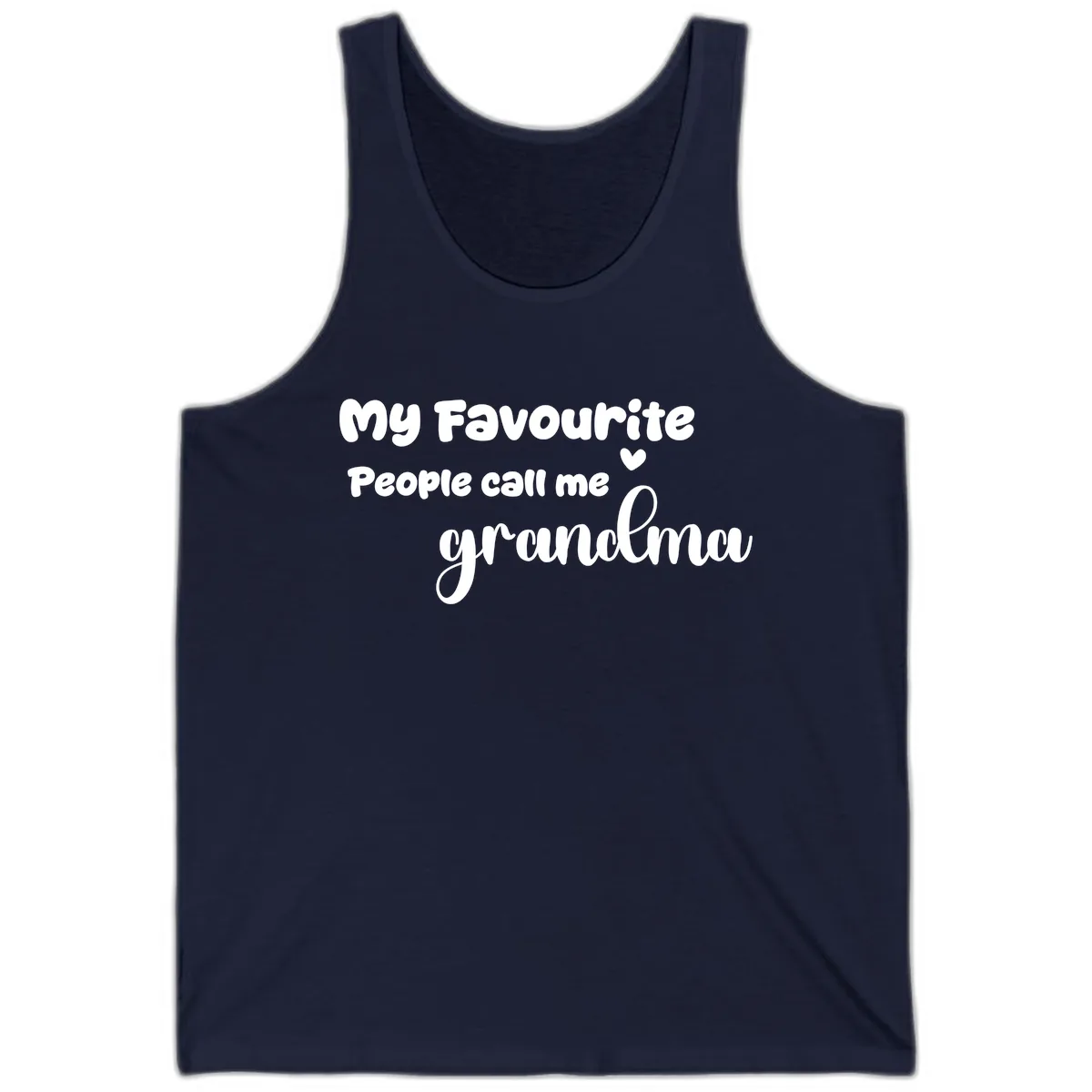 My Favourite People Call Me Grandma Tank in Navy