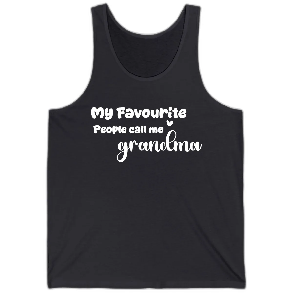 My Favourite People Call Me Grandma Tank in Dark Grey
