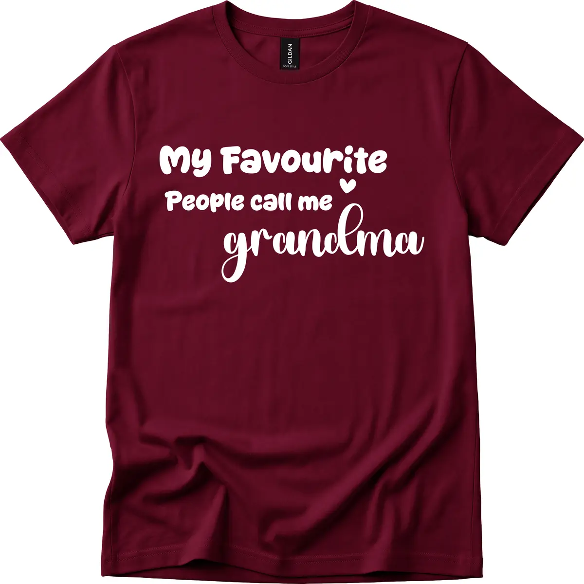 My Favourite People Call Me Grandma T-Shirt in Maroon