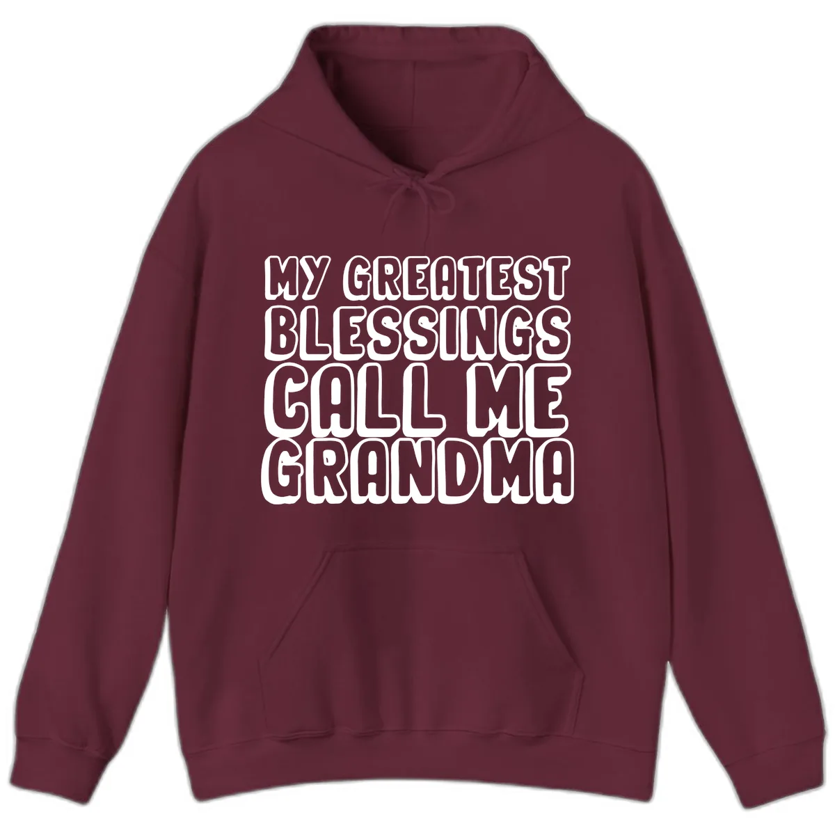 My Greatest Blessings Call Me Grandma Hoodie in Maroon