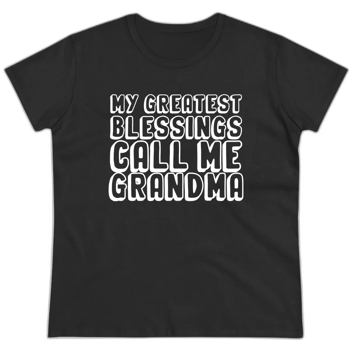 My Greatest Blessings Call Me Grandma Ladies Tee in Black