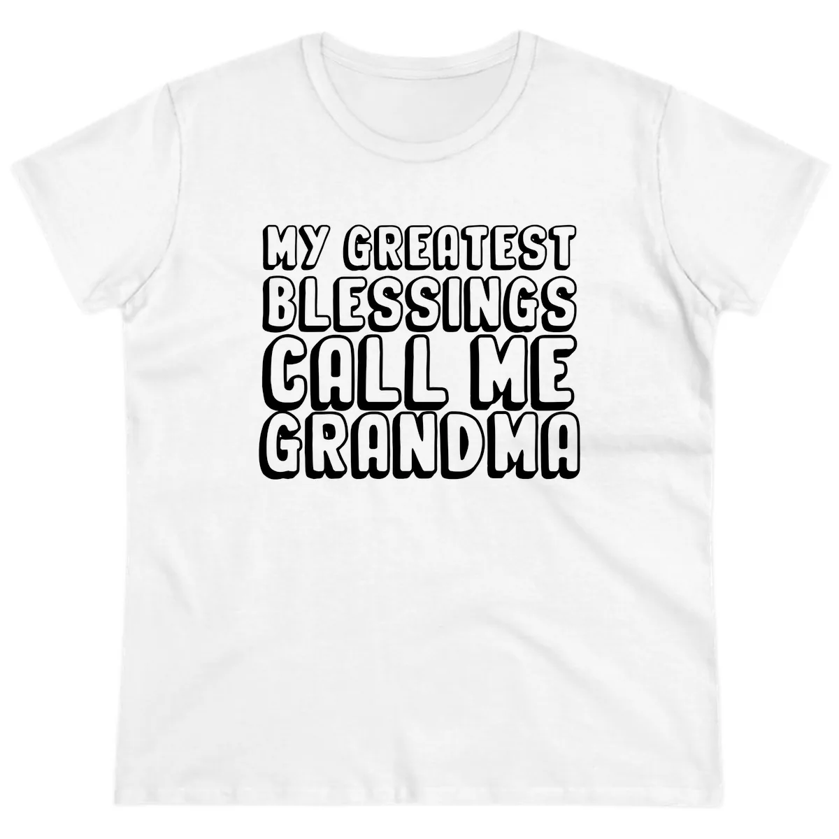 My Greatest Blessings Call Me Grandma Ladies Tee in White